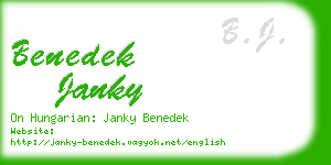 benedek janky business card
